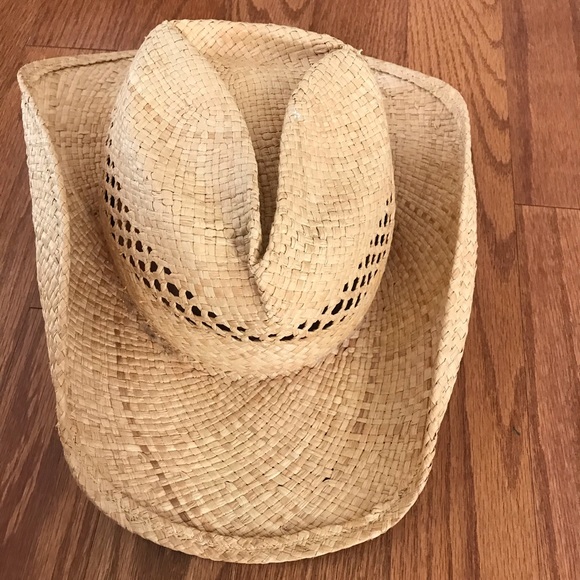 Shady Brady Cowgirl Hat Straw Rattan - Picture 5 of 6